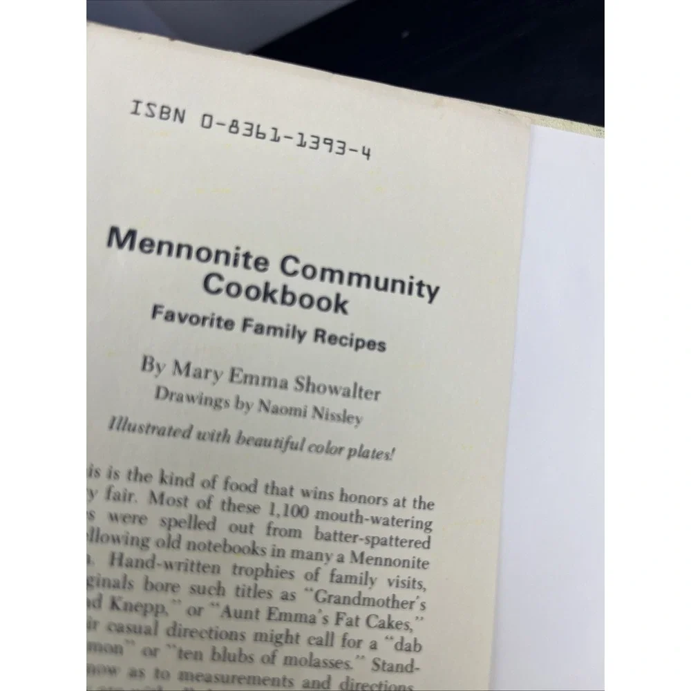 Mennonite Community Cookbook 1956 11th Printing Mary Emma Showalter HC